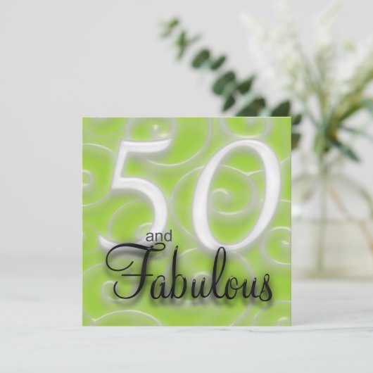 50 et fabuleuse invitation d'anniversaire (Debout devant)