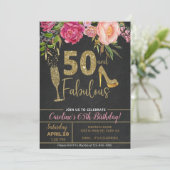50 et fabuleuse invitation d'anniversaire femme ad (Debout devant)