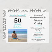 50 et fabuleuse invitation d'anniversaire Simply B (Devant / Derrière)