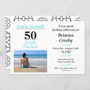 50 et fabuleuse invitation d'anniversaire Simply B