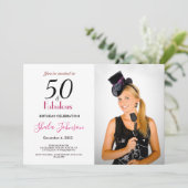 50 et fabuleuse invitation de fête d'anniversaire (Debout devant)