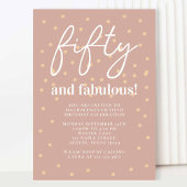 50 et fabuleuse invitation de fête d'anniversaire
