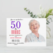 50 et fabuleuse invitation de fête d'anniversaire (Debout devant)