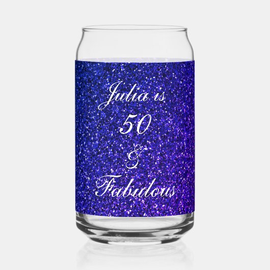 50 Et Fabuleuse Parties scintillant Bleue Annivers (Recto)