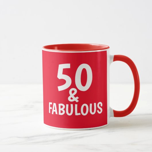 50 ET FABULEUX 50E ANNIVERSAIRE CAFÉ MUG (Droite)