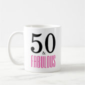 50 et fabuleux 50e anniversaire Gift Mug (Gauche)