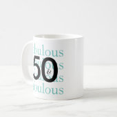 50 et fabuleux 50e anniversaire Gift Mug (Devant gauche)