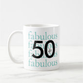 50 et fabuleux 50e anniversaire Gift Mug (Gauche)