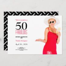 50 et fabuleux 50e anniversaire Invitation