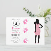 50 et fabuleux 50e anniversaire Invitation Chevron (Debout devant)