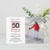 50 et fabuleux 50e anniversaire Invitation photo (Debout devant)