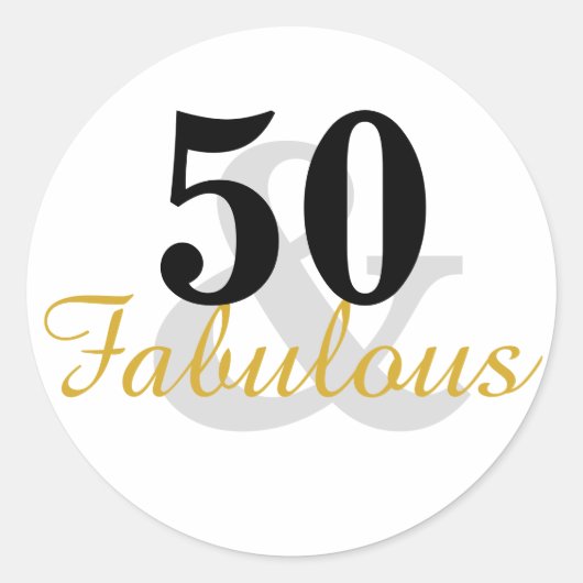 50 et fabuleux 50e Stickers Anniversaire (Devant)