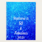 50 Et Fabuleux Anniversaire Deep Blue Ombre Glitte (Devant)