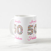 50 et Fabuleux Anniversaire Mug (Devant gauche)