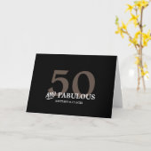 50 et fabuleux avec nom carte d'anniversaire (Fleur jaune)