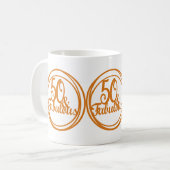 50 et fabuleux cadeau Anniversaire de café thé Mug (Devant gauche)