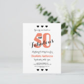 50 et fabuleux corail 50e anniversaire Invitation (Debout devant)