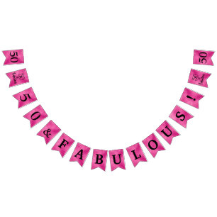 50 Et Fabuleux Drapeaux De Bunting Rose Chaud