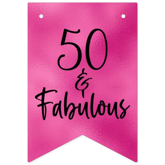 50 Et Fabuleux Drapeaux De Bunting Rose Chaud (Deuxième drapeau)