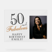 50 et fabuleux Elegant Black 50th Birthday Photo (Recto)