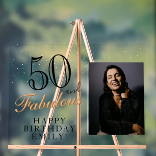 50 et fabuleux Elegant Black 50th Birthday Photo