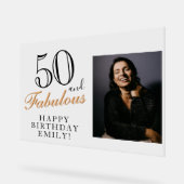50 et fabuleux Elegant Black 50th Birthday Photo (Angle)
