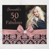 50 et fabuleux étiquette bouteille de fête d'anniv (Étiquettes simples)