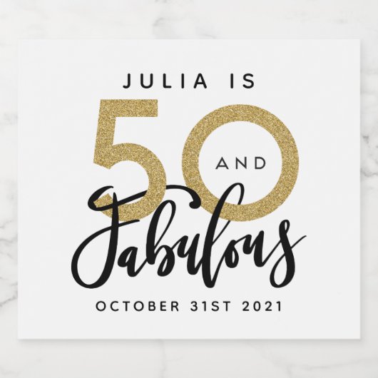 50 et fabuleux étiquette de fête d'anniversaire (Étiquettes simples)