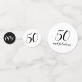 50 et fabuleux fête d'anniversaire Photo Confetti (Derrière)