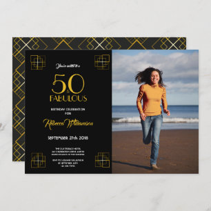 50 et Fabuleux Invitation d'anniversaire style Art
