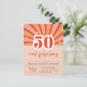 50 et fabuleux Retro 50e anniversaire Invitation (Debout devant)