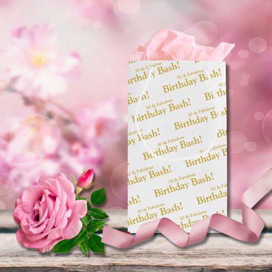 50 et fabuleux sac cadeau Gold personnalisable