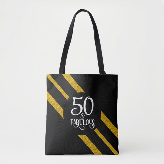 50 et fabuleux Sac fourre-tout noir et or (Devant)