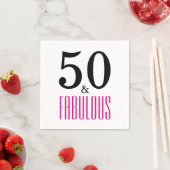 50 et fabuleux serviettes en papier d'anniversaire (En situation)