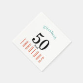 50 et fabuleux serviettes en papier de fête d'anni (Coin)