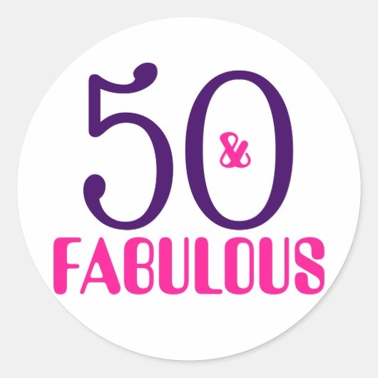 50 Et Fabuleux | Sticker pour le 50e anniversaire (Devant)