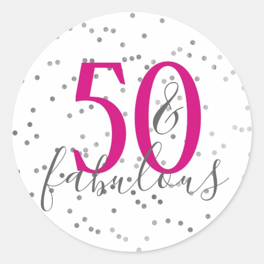 50 et fabuleux Stickers de fête d'anniversaire (Devant)
