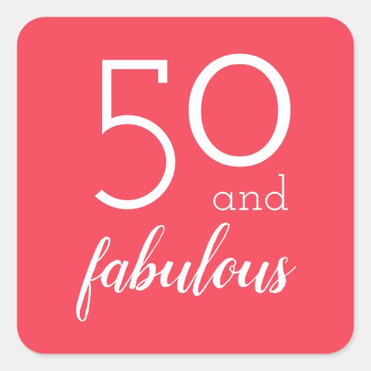 50 et fabuleux Stickers Orange Anniversaire (Devant)