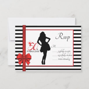50 et FABULOUS 50e carte de réponse d'anniversaire