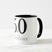 50 et Fabulous Birthday mug (Devant droit)