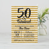 50 et Fabulous Gold Parties scintillant Invitation (Debout devant)