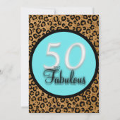 50 Et Fabulous Leopard Birthday Invitation (Dos)