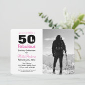50 et Fabulous Party Invitation avec B&W Photo (Debout devant)