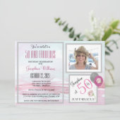 50 et Fabulous Party Invitation rose (Debout devant)