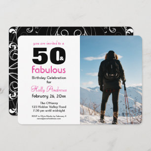 "50 et" invitation fabuleuse de partie avec la