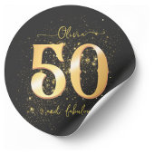 50 et Sticker en or et noir fabuleux