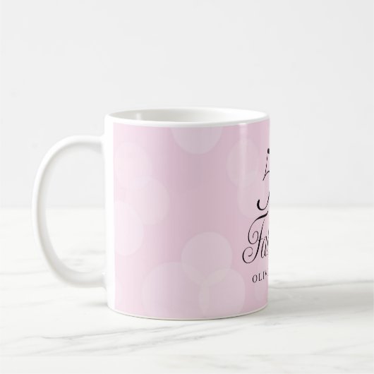 50 et tasse de café fabuleuse - rose et blanc (Gauche)