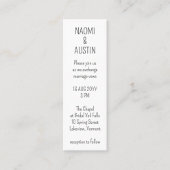 50 Exemplaires Mini Invitation de Mariage Marque-P (Devant)