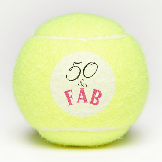 50 & Fab Fabulous Tennisballen (Voorkant)