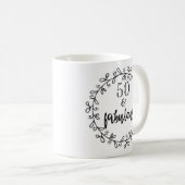 50 & Fabuleux 50e Anniversaire Mug (Devant droit)
